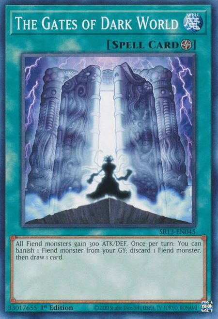 The Gates of Dark World trading card from Structure Deck: Dark World The Gates of Dark World - Structure Deck: Dark World YuGiOh trading card