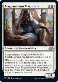 Magnanimous Magistrate - Jumpstart 2022 (J22) #7 - Uncommon Magic: The Gathering Trading Card