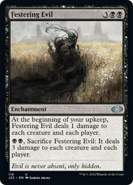 Festering Evil - Jumpstart 2022 Magic: The Gathering trading card