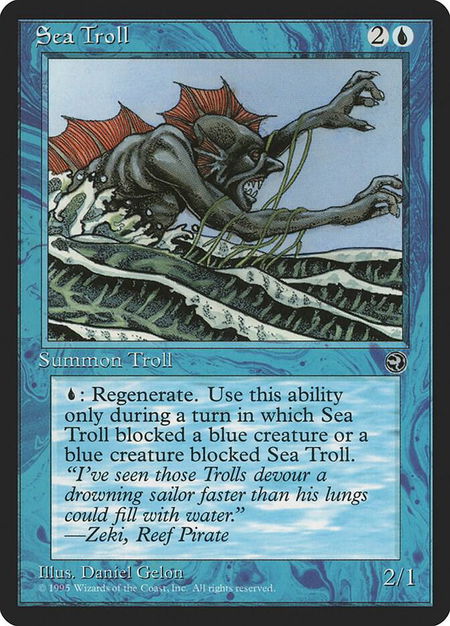 Sea Troll - Homelands Magic: The Gathering trading card