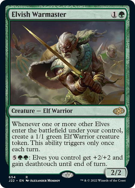 Elvish Warmaster - Jumpstart 2022 Magic: The Gathering trading card