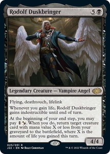 Rodolf Duskbringer - Jumpstart 2022 (J22) #25 - Rare Magic: The Gathering Trading Card