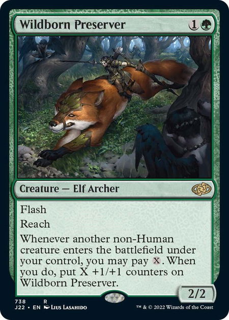 Wildborn Preserver - Jumpstart 2022 Magic: The Gathering trading card