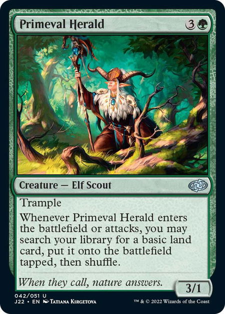 Primeval Herald - Jumpstart 2022 Magic: The Gathering trading card
