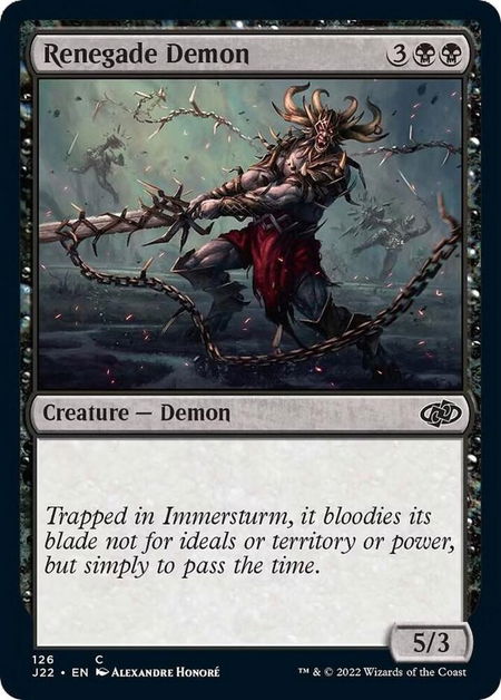 Renegade Demon - Jumpstart 2022 Magic: The Gathering trading card