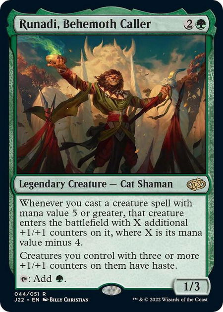 Runadi, Behemoth Caller - Jumpstart 2022 Magic: The Gathering trading card