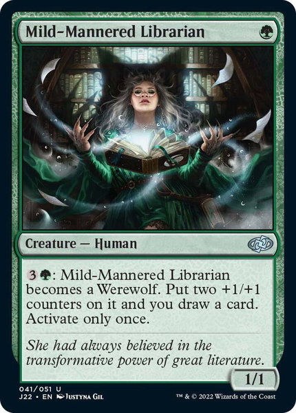 Mild-Mannered Librarian - Jumpstart 2022 Magic: The Gathering trading card