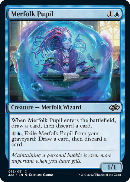 Merfolk Pupil - Jumpstart 2022 Magic: The Gathering trading card