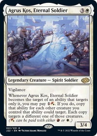 Agrus Kos, Eternal Soldier - Jumpstart 2022 (J22) #1 - Rare Magic: The Gathering Trading Card