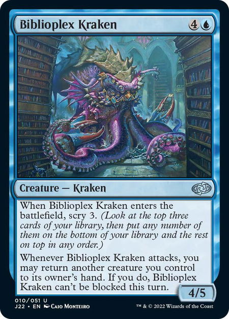 Biblioplex Kraken - Jumpstart 2022 Magic: The Gathering trading card