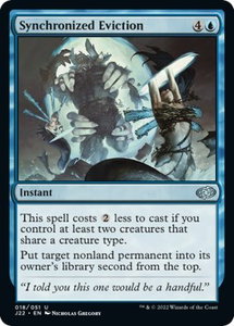 Synchronized Eviction - Jumpstart 2022 (J22) #18 - Uncommon Magic: The Gathering Trading Card