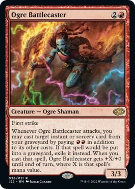 Ogre Battlecaster - Jumpstart 2022 Magic: The Gathering trading card