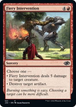 Fiery Intervention - Jumpstart 2022 Magic: The Gathering trading card