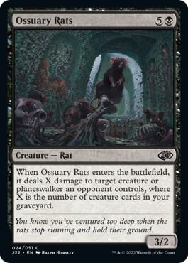 Ossuary Rats - Jumpstart 2022 Magic: The Gathering trading card