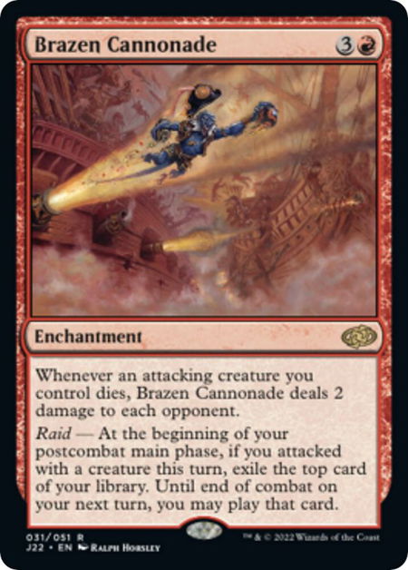 Brazen Cannonade - Jumpstart 2022 Magic: The Gathering trading card