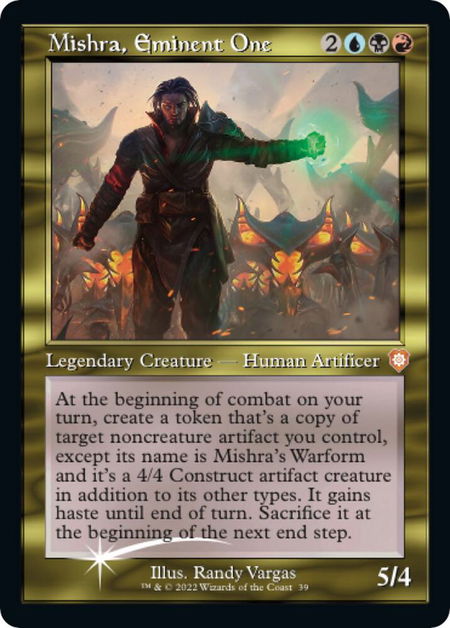 Mishra, Eminent One (Display Commander) - Thick Stock - Commander: The Brothers' War Magic: The Gathering trading card