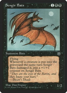 Sengir Bats - Homelands (HML) #57a - Common Magic: The Gathering Trading Card