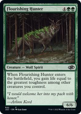Flourishing Hunter - Jumpstart 2022 Magic: The Gathering trading card