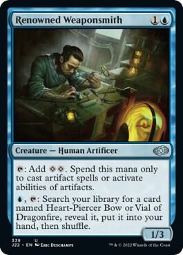 Renowned Weaponsmith - Jumpstart 2022 Magic: The Gathering trading card