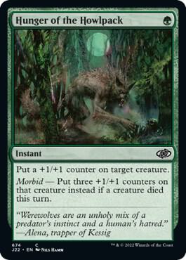 Hunger of the Howlpack - Jumpstart 2022 Magic: The Gathering trading card