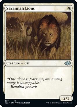 Savannah Lions - Jumpstart 2022 Magic: The Gathering trading card