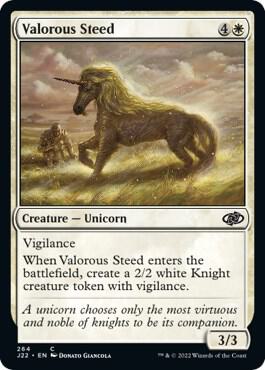 Valorous Steed - Jumpstart 2022 Magic: The Gathering trading card