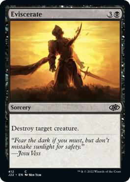 Eviscerate trading card from Jumpstart 2022 Eviscerate - Jumpstart 2022 Magic: The Gathering trading card