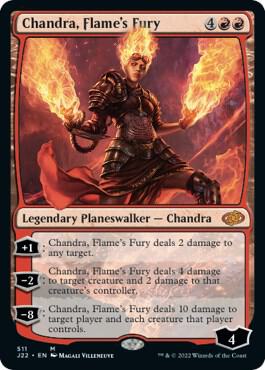 Chandra, Flame's Fury - Jumpstart 2022 Magic: The Gathering trading card