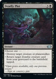 Deadly Plot - Jumpstart 2022 (J22) #22 - Uncommon Magic: The Gathering Trading Card
