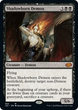 Shadowborn Demon - Jumpstart 2022 Magic: The Gathering trading card