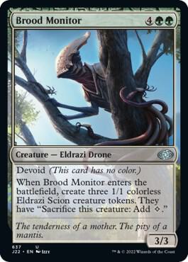 Brood Monitor - Jumpstart 2022 Magic: The Gathering trading card