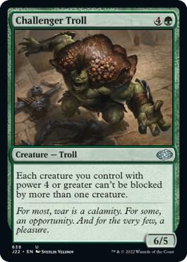 Challenger Troll trading card from Jumpstart 2022 Challenger Troll - Jumpstart 2022 Magic: The Gathering trading card