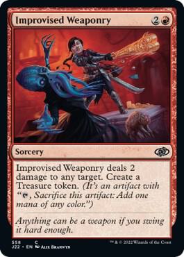 Improvised Weaponry - Jumpstart 2022 Magic: The Gathering trading card
