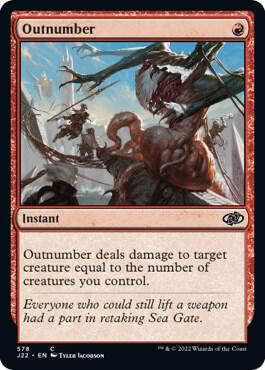 Outnumber - Jumpstart 2022 Magic: The Gathering trading card