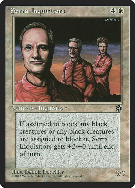 Serra Inquisitors - Homelands Magic: The Gathering trading card