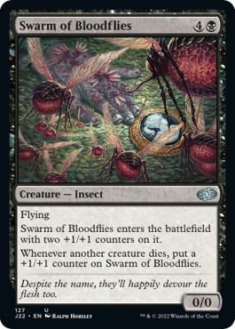 Swarm of Bloodflies trading card from Jumpstart 2022 Swarm of Bloodflies - Jumpstart 2022 Magic: The Gathering trading card