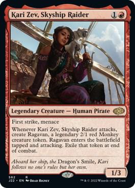Kari Zev, Skyship Raider - Jumpstart 2022 Magic: The Gathering trading card
