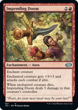 Impending Doom trading card from Jumpstart 2022 Impending Doom - Jumpstart 2022 Magic: The Gathering trading card