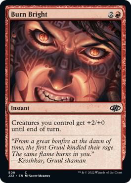 Burn Bright - Jumpstart 2022 Magic: The Gathering trading card