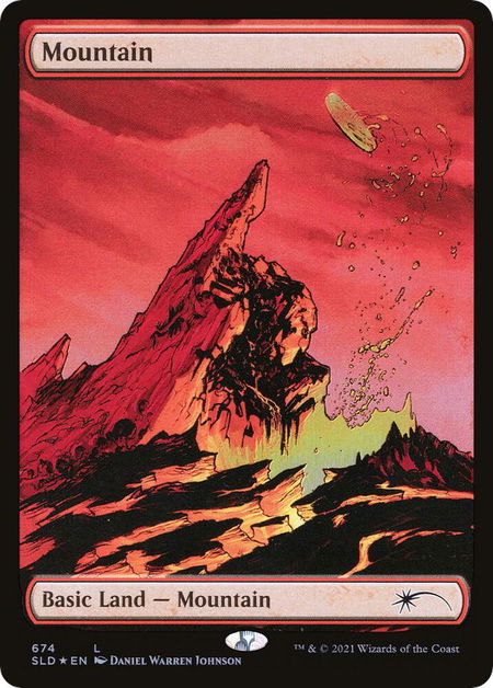 Mountain (674) - Secret Lair Drop Series Magic: The Gathering trading card