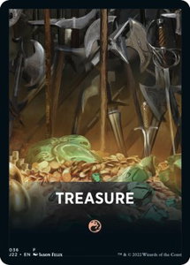 Treasure Theme Card - Jumpstart 2022 (J22) #36 - Token Magic: The Gathering Trading Card