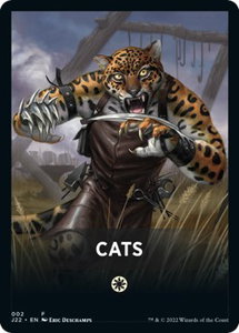 Cats Theme Card - Jumpstart 2022 (J22) #2 - Token Magic: The Gathering Trading Card