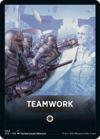 Teamwork Theme Card - Jumpstart 2022 (J22) #8 - Token Magic: The Gathering Trading Card