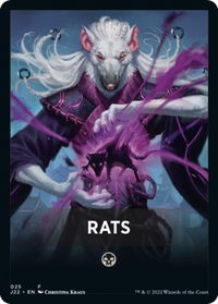 Rats Theme Card - Jumpstart 2022 (J22) #25 - Token Magic: The Gathering Trading Card