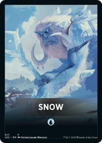 Snow Theme Card - Jumpstart 2022 (J22) #17 - Token Magic: The Gathering Trading Card