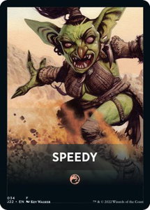 Speedy Theme Card - Jumpstart 2022 (J22) #34 - Token Magic: The Gathering Trading Card