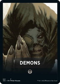 Demons Theme Card - Jumpstart 2022 (J22) #21 - Token Magic: The Gathering Trading Card