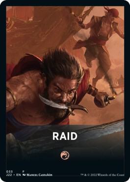 Raid Theme Card trading card from Jumpstart 2022 Raid Theme Card - Jumpstart 2022 Magic: The Gathering trading card