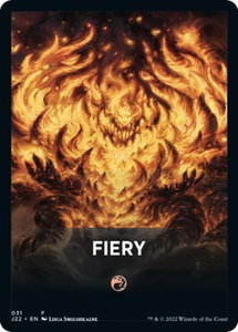 Fiery Theme Card - Jumpstart 2022 (J22) #31 - Token Magic: The Gathering Trading Card