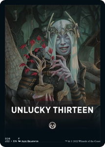 Unlucky Thirteen Theme Card - Jumpstart 2022 (J22) #26 - Token Magic: The Gathering Trading Card